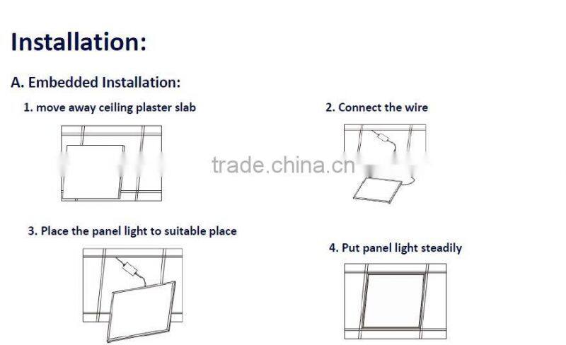 High quality 295 x 1195 x 9mm 36W Oblong LED Panel Light