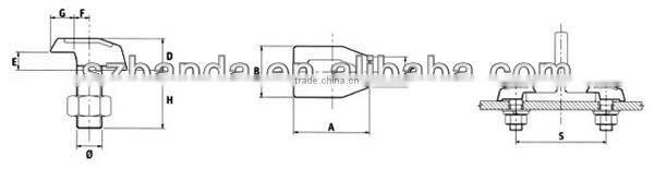 Elevator Guide Rail Clip, Elevator Rail Clip, Elevator Clip