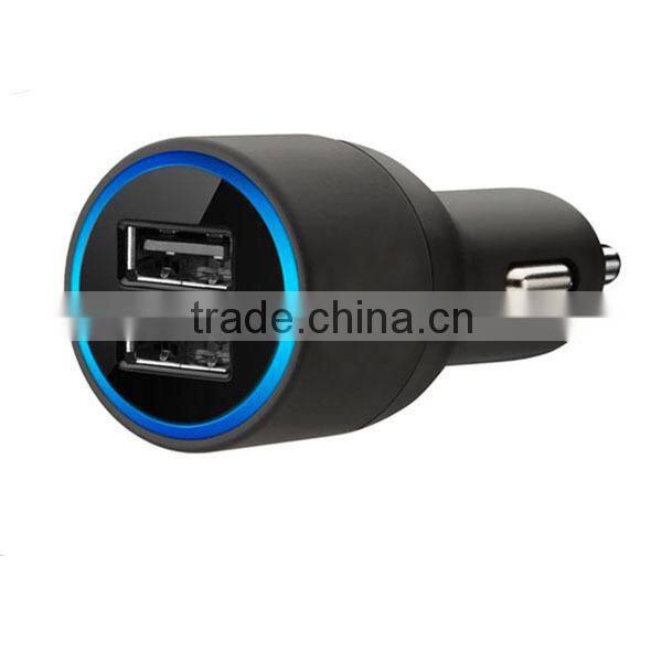 High Quality 4.2A USB Car Charger with Ring Light