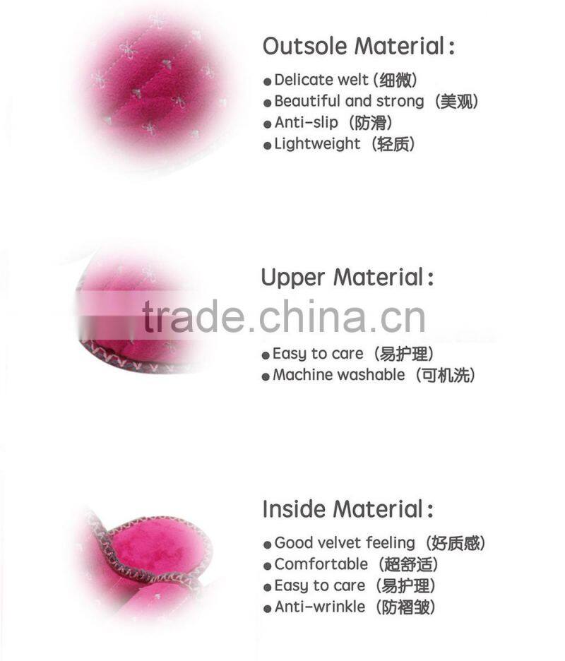 2015 indoor cotton slippers, woman beautiful slipper, fashion warm cute slippers
