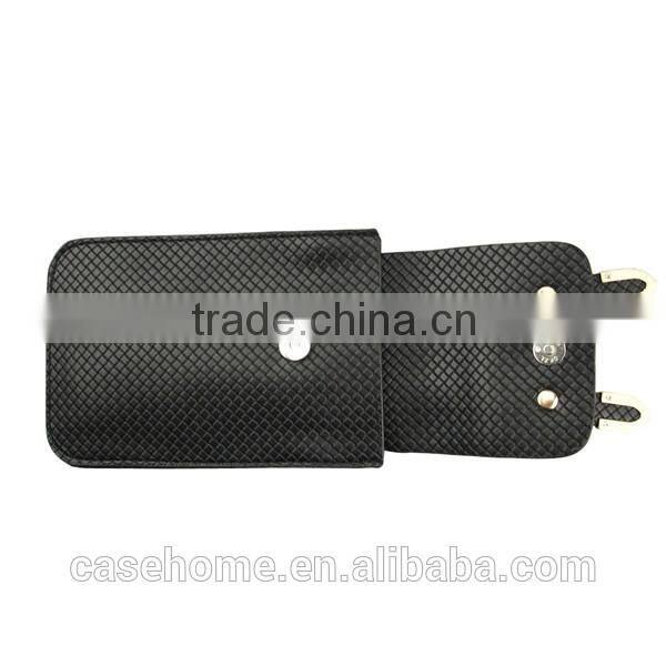 Universal Black PU leather cross-body mobile phone shoulder bag pouch case For iPhone 6