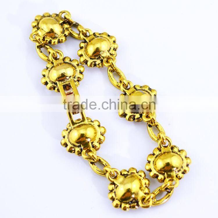 2016 New Design Metal Regula Beads Vintage Bracelets & Bangles Fashion Temperament Blue Crystal Bracelets