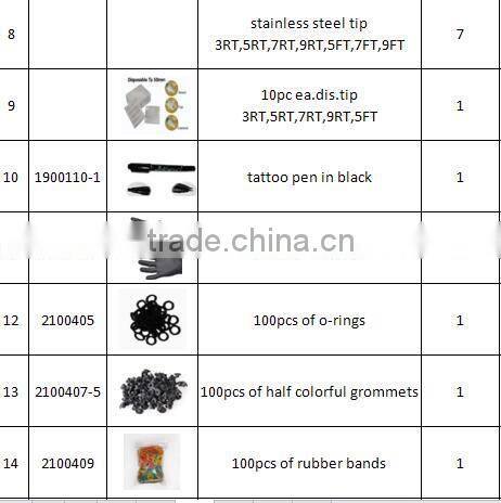 NEW Professional Permanent Tattoo Kit