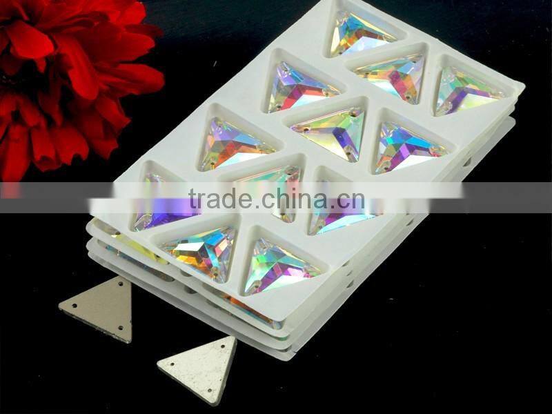 Foiled back crystal sew on stones, unfoiled crystal stones both available