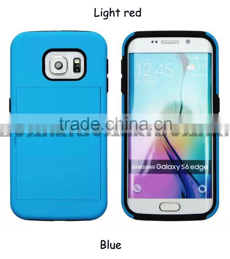multifunction Card Holder Stand Phone Case for samsung galaxy s6 edge case 2015 High Quality smart flip cover case for Samsung