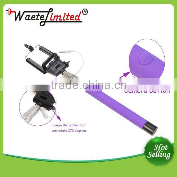 Colorful smartphone monopod selfie stick portable flexible camera