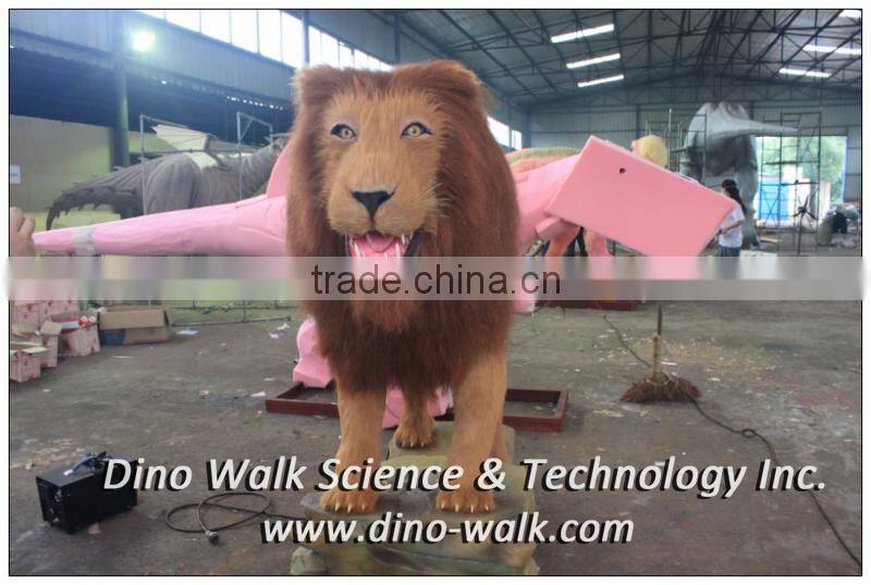 Life size animatronic robot animal lion