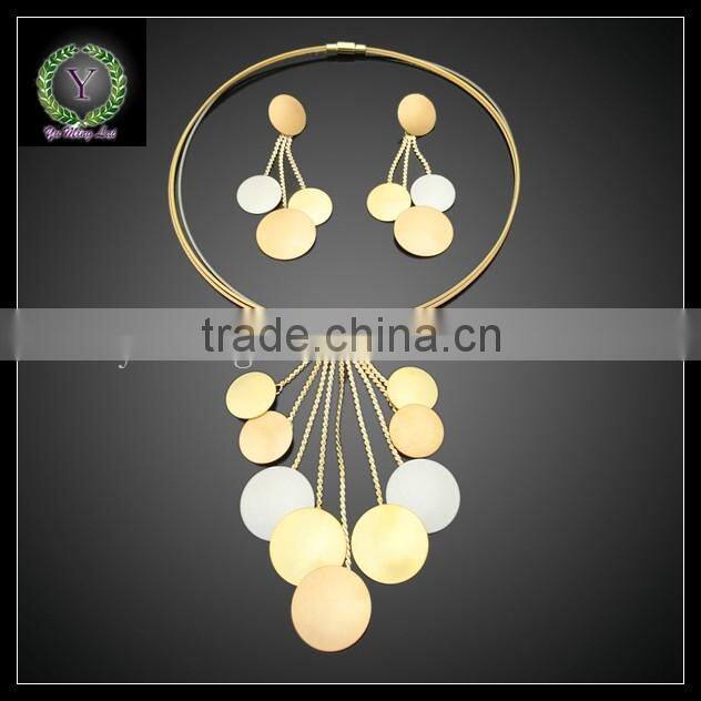Newest arrived african gold plated jewelry set for woman dress AHK1107