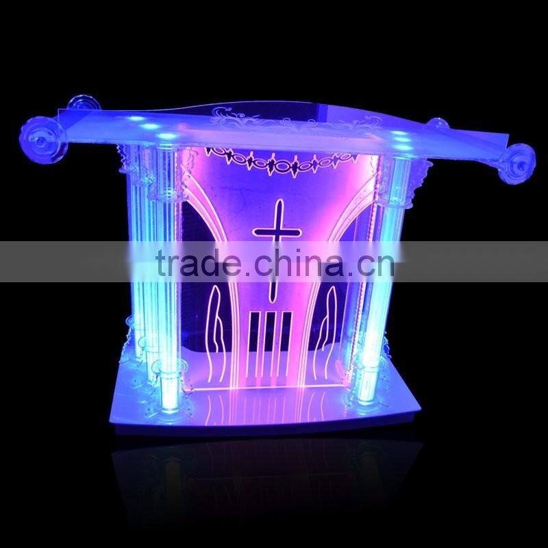 high qualtiy modern plexiglass church pulpit church pedestal pulpit