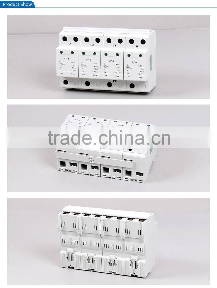 SAIP/SAIPWELL New Design IP65 Electrical 4 Poles 320/385/440V AC Box Surge Protective Device