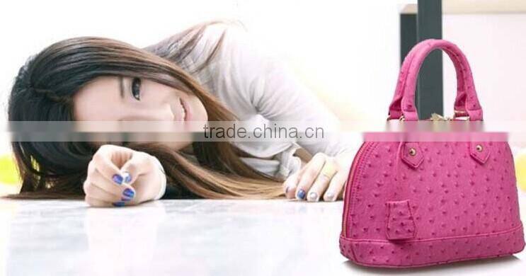 2015 newest Ostrich pattern pu leather for fashion for bags A1628