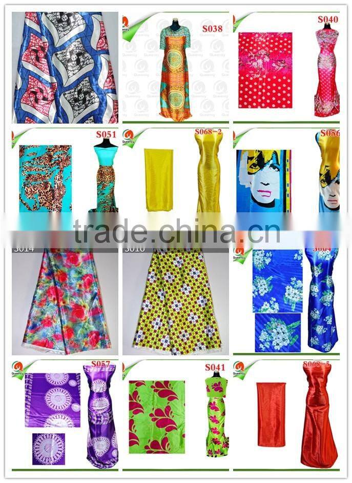 2016 new arrivals colorful S083 satin fabric for wedding dress