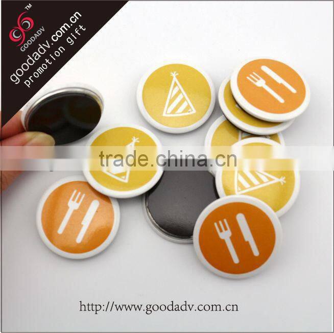 Good quality advertising custom make tin fridge magnet sticker