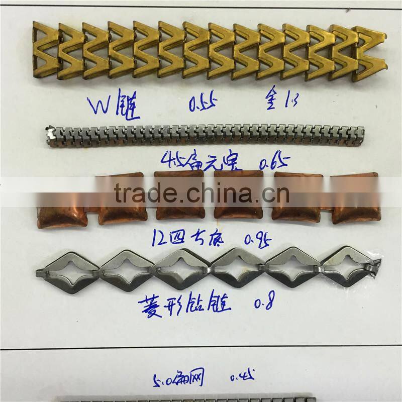 Various shapes of chains.Can be used for belt clothes jewelry necklace.chain with diamond hand make