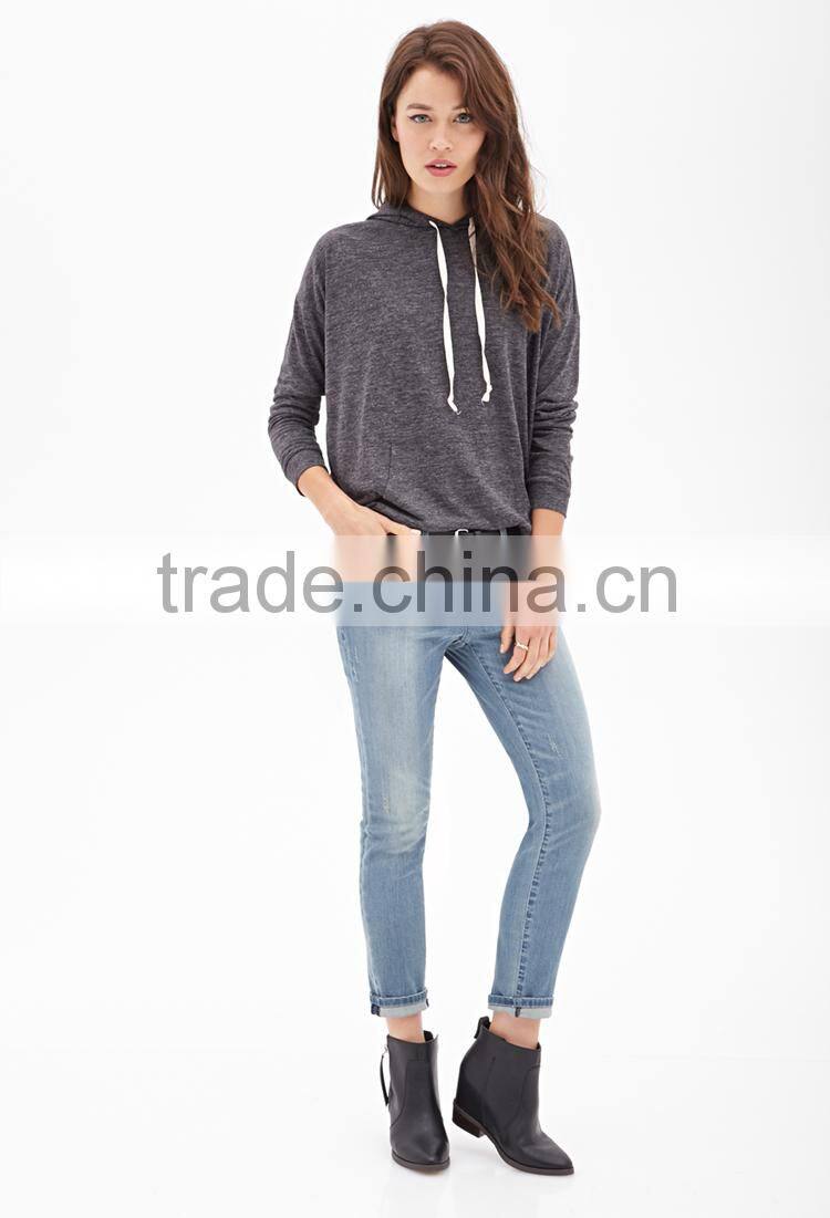 Spring Autumn Clothes Women Pullover Blank Hoodies Long Sleeve Without Zipper Lightweight Sweatshirt 100% Cotton Blouse Tops