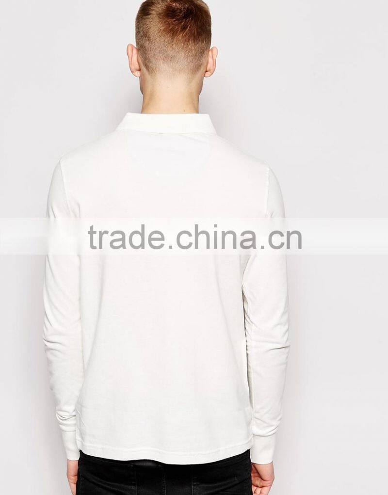 Fashion Design High Quality Long Sleeve Polo T Shi