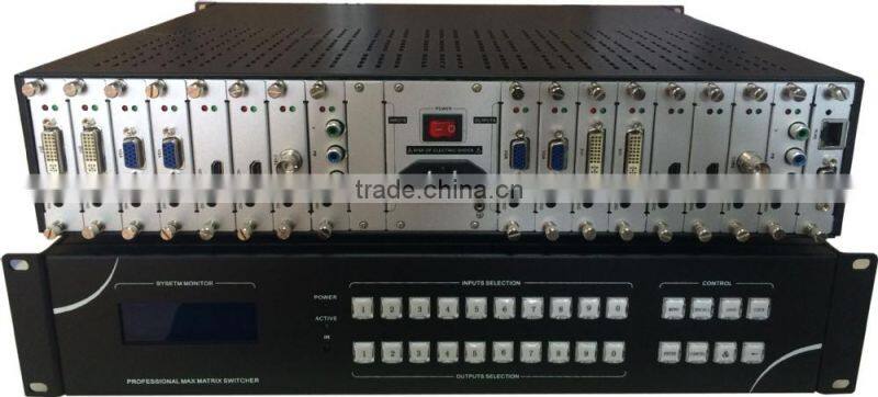 Hot selling 36*36 any resolution hybrid audio video byhrid matrix switcher