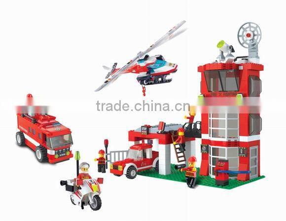 fireman sam toys fire fighter small blocks toy set
