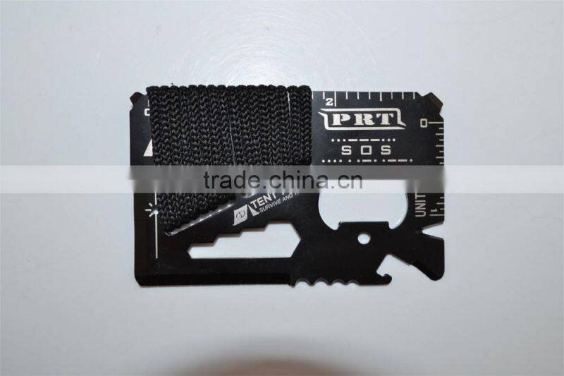 Factory Price Stainless Steel Handle Material and Multi Knife Type 11 Function Credit Card Size Pocket Survival Knife