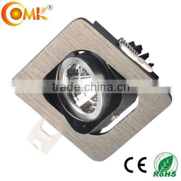 Tilt Twist-off Ring Square Aluminium Downlight