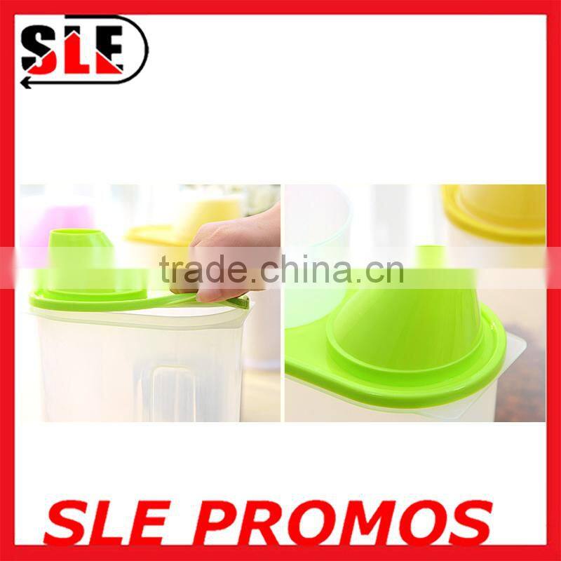 Stocked Wholesale Plastic Food Container,Hot Sale Top Quality Promotional Food Jar,Airtight Rice Storage With Measurement Cup