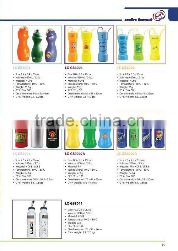 600ml/20oz silver color sport water bottles