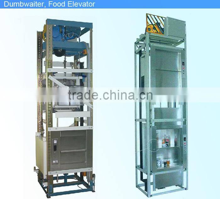100kg~500kg Dumbwaiter Elevator, 0.4m/s Commercial Food Elevator for Kitchen