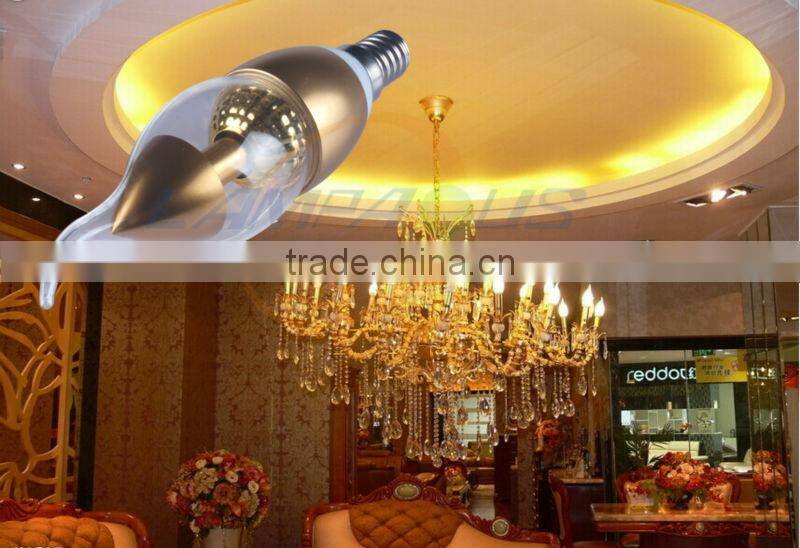 E14 E27 B22 B15 3W Dimmable LED SMD Candle Bulbs Light Bayonet SES Chandelier Lamp