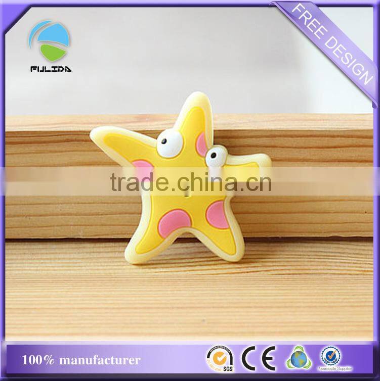 starfish shaped soft PVC rubber decorative fridge magnet