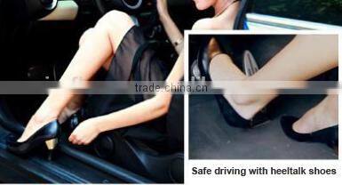 High quality women folding heels shoes heels that fold pointed folding high heel shoes