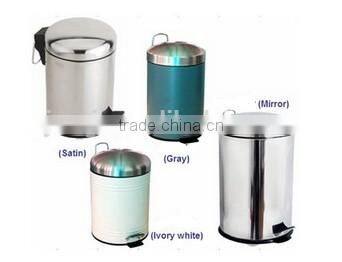 Colourful stainless steel garbage bin