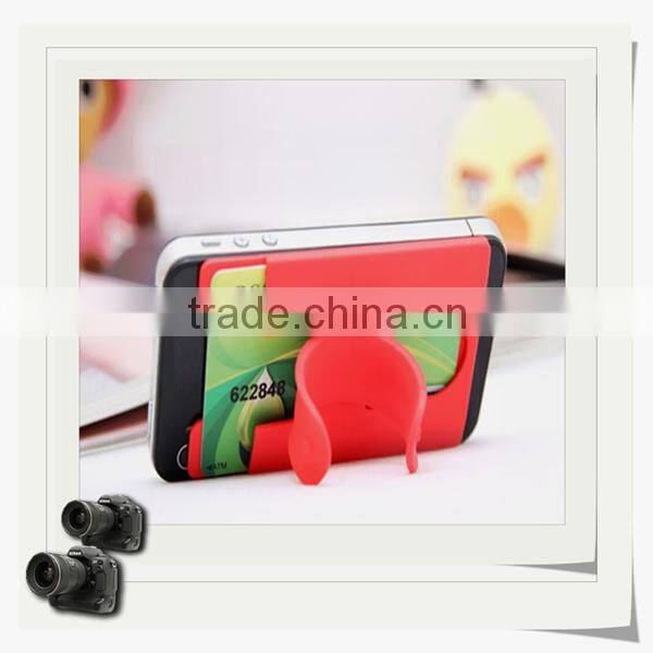2 in 1 silicone wallet mobile phone holder