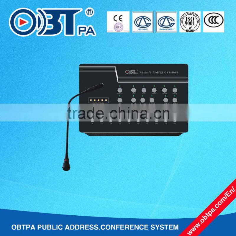 OBT-8051 Digital remote control zone paging microphone for PA system