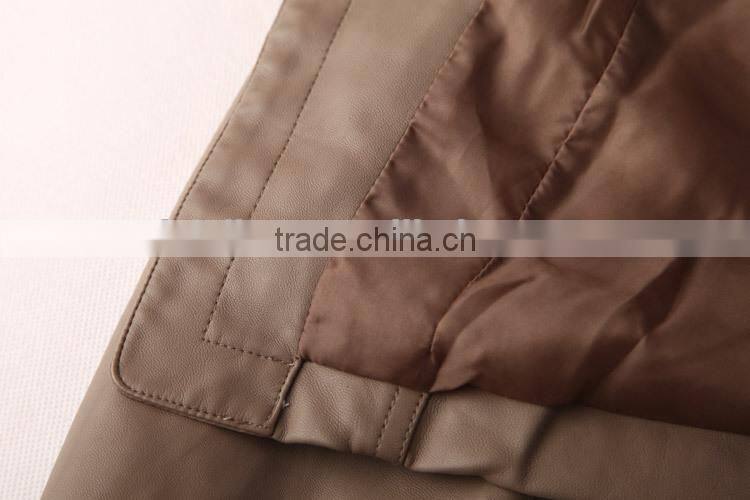 Modern design 2014 women pu leather jacket