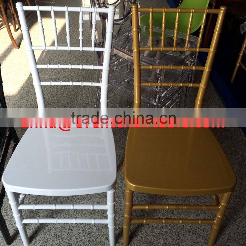 High Quality Gold Chiavari Chair / Gold Resin Chiavari Chair / Gold PC Chiavari Chair