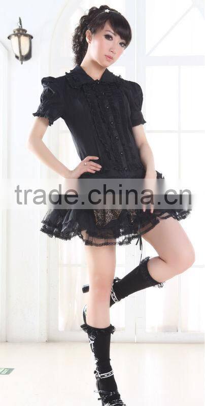 GLP lolita Goethe Medieval Banquet lotus leaf snow aristocracy short-sleeved shirt 81115