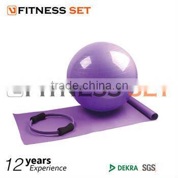 high quality Yoga set with brick and anti-burst ball eco-friendly exercise set for home use