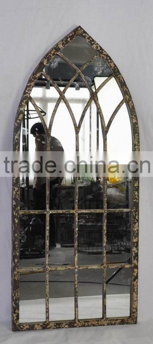 shabby chic metal gothic garden mirror