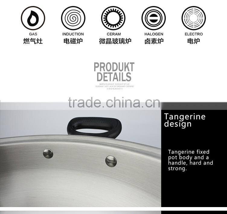 Allnice health high efficiency nonstick cookware metal stainless steel frying pan with sanding body double bakelite handle