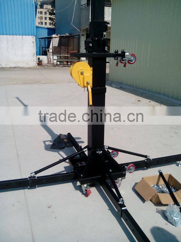 250kg led lighting tower truss up to 6.5m mobile truss lift light tower