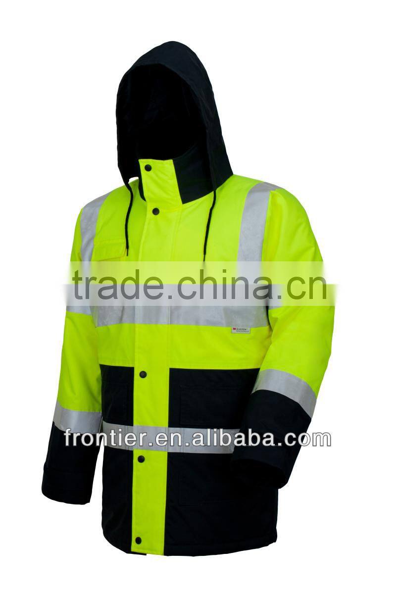 high visibility safety jacket with 3M8906, waterproof& windproof