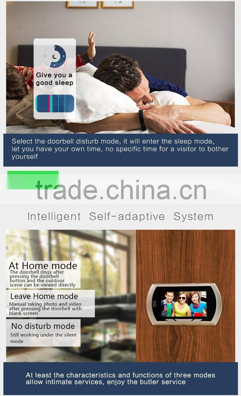 Digital Door Viewer With 4.3 inch LCD Screen Digital Memory Card Door Peephole Viewer Doorbell Security Camera