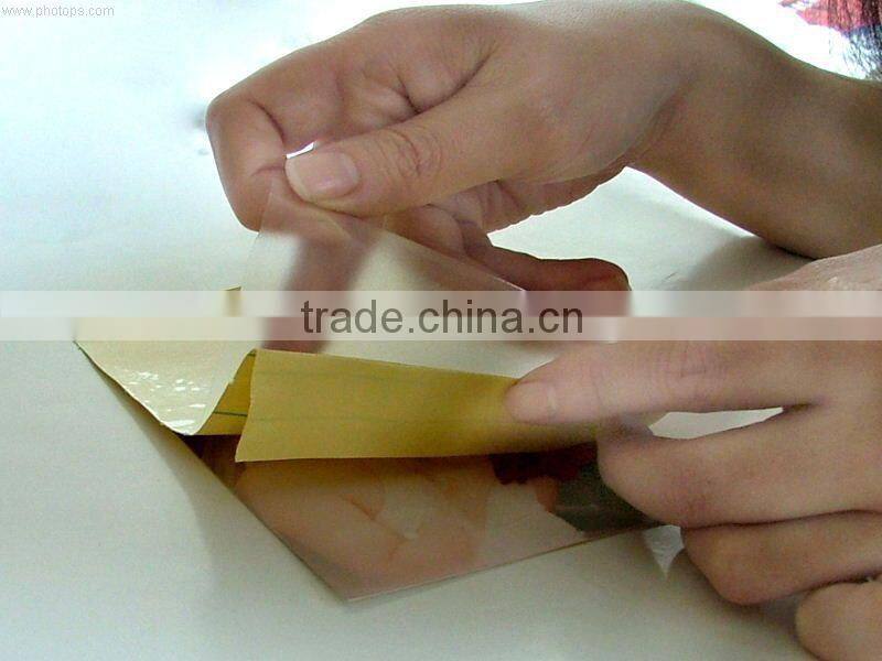 80micron glossy pvc cold lamiantion film with 120gsm white paper for vinyl laminated