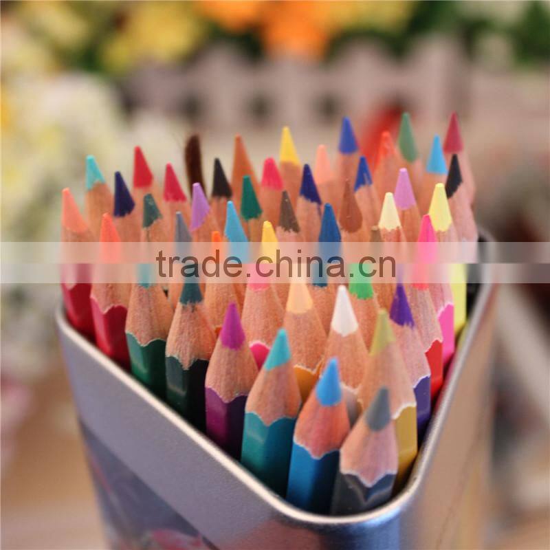 Water soluble pencil Using lead-free poison 48 different colors pencil High quality color core