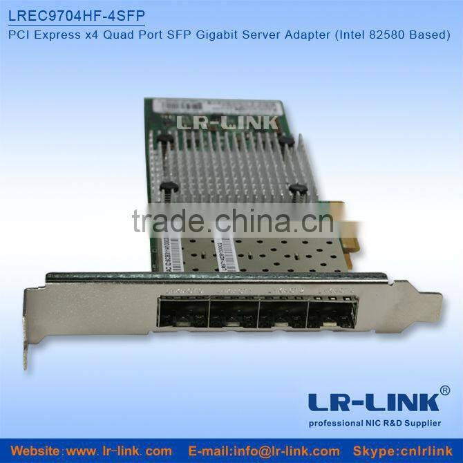 LR-LINK LREC9704HF-4SFP Intel 82580 PCI Expressx4 Gigabit SFP Quad port SFPnetwork card