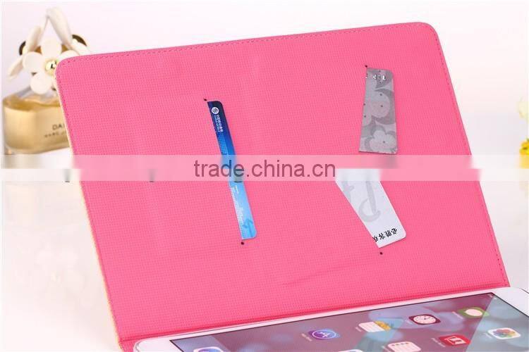 New colored litchi flip smart leather case for Ipad in stock