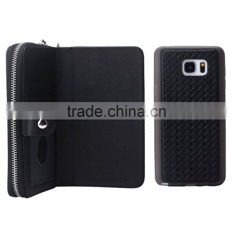 Professional PU Leather Wallet Mobile Phone Cover For Samsung Note 5