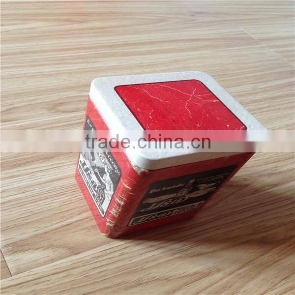 2015 chiness rectangular shaped metal storage tin box with window