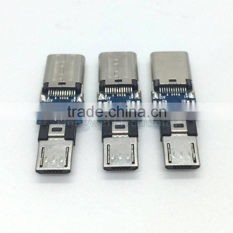 Female Type C to micro male usb adapter PCB board USB adapters manufacturer