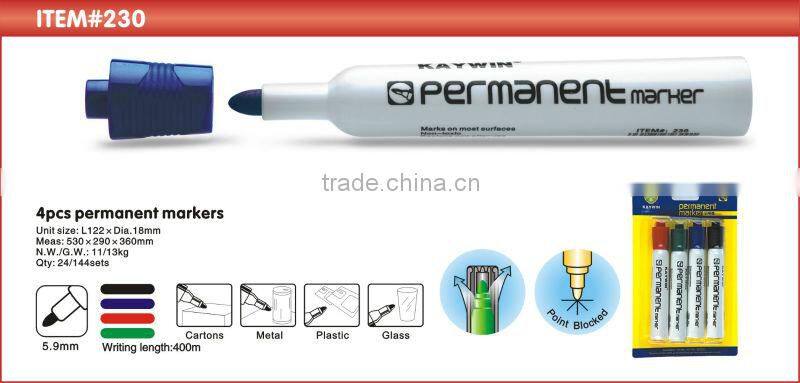 4 pcs permanent marker pen item 230